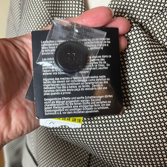 Le Suit Womens Size 14 Black White Skirt Suit 2 Pc Set Office Career Classic - Picture 14 of 16